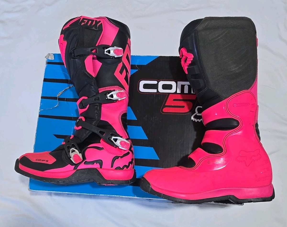 Fox Racing Size 10 W Women's COMP 5 Motocross Riding Boots Black