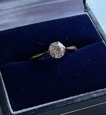 9ct Gold Half Carat Solitaire Diamond Ring Size L
