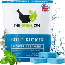 Cold Kicker Shower Steamers Aromatherapy for Relief - USA Made - Peppermint  Eu