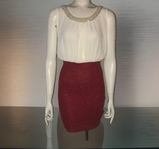 Chocolate USA Red Glimmer Party, Clubbing, Prom Dress Size Medium Sleeveless
