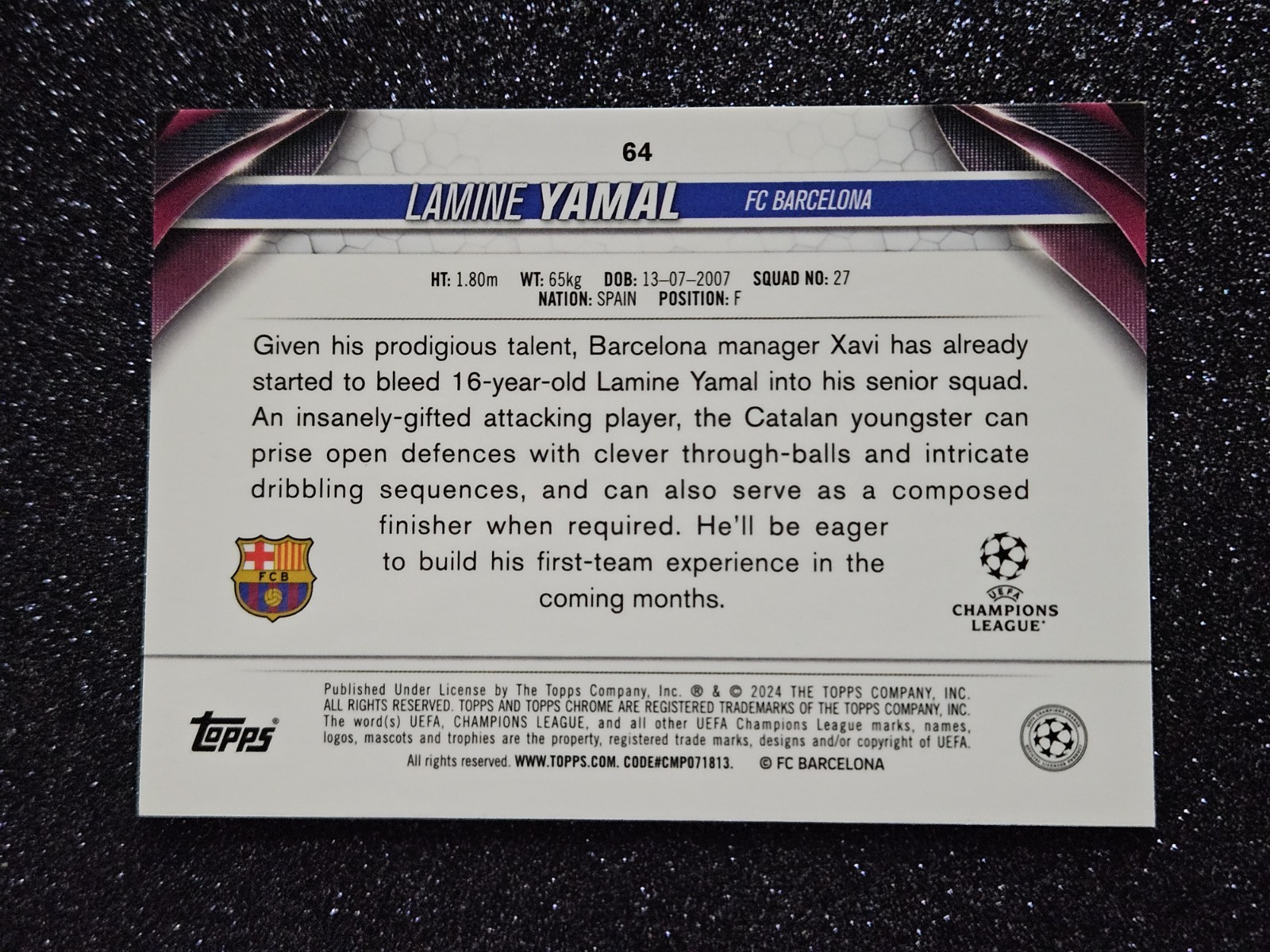Lamine Yamal 2023-24 Topps Chrome UEFA Rookie #64 RC Classic Card GRADE ME 💙💙 view 20