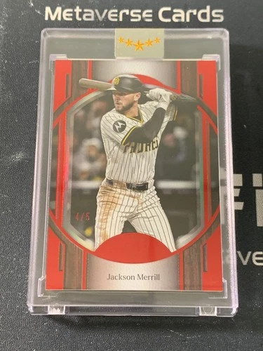 2025 Topps Five Star Jackson Merrill Red 4/5 Padres Encased