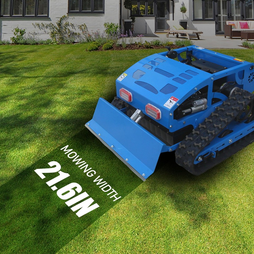Garden Electric Remote Control Track Lawn Mower With Snow Shovel USA ...