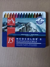 NEOCOLOR II Water Soluble Wax Pastels - Set of 15  