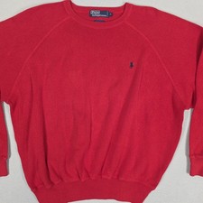 Vintage Polo Ralph Lauren Sweater Men's XL Red Retro Pony Embroidered Grampacore