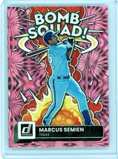 💥 MARCUS SEMIEN 2022 DONRUSS BOMB SQUAD PINK FIREWORKS HOLO INSERT