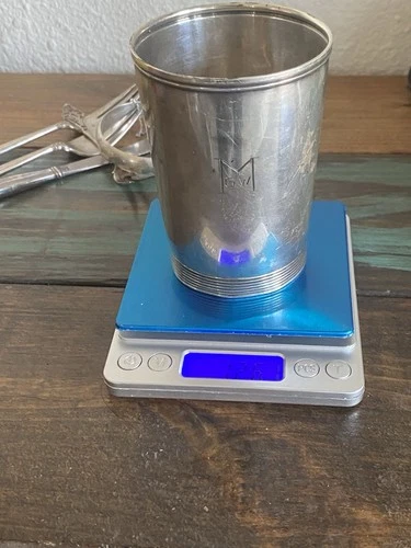 Vintage Lunt Sterling Silver Mint Julep Cup with Monogram “MGW” - 4.05 Troy oz.