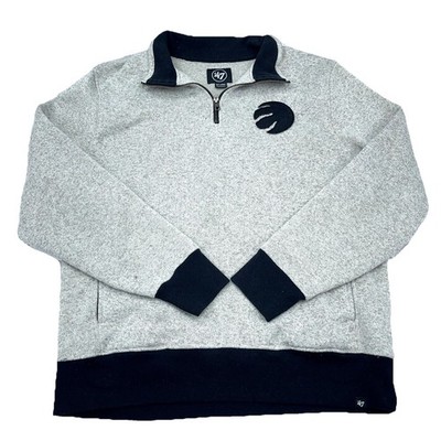 Toranto Raptors Sweater Men XXL Gray Black Pullover Quarter Zip Jacket Adult NBA