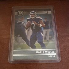Panini 2022 Chronicles Malik Willis PA-2 Rookie Titans NFL Football Card