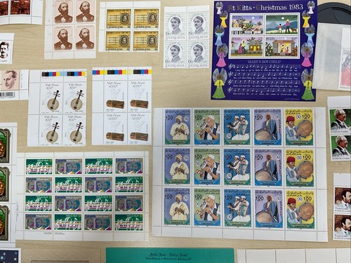 Música famosa y músicos en estampillas y mini hojas MNH como nuevo X56 artículos L844 - Imagen 12 de 21
