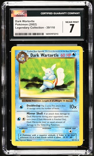 Dark Wartortle graded CGC 7 for sale on eBay