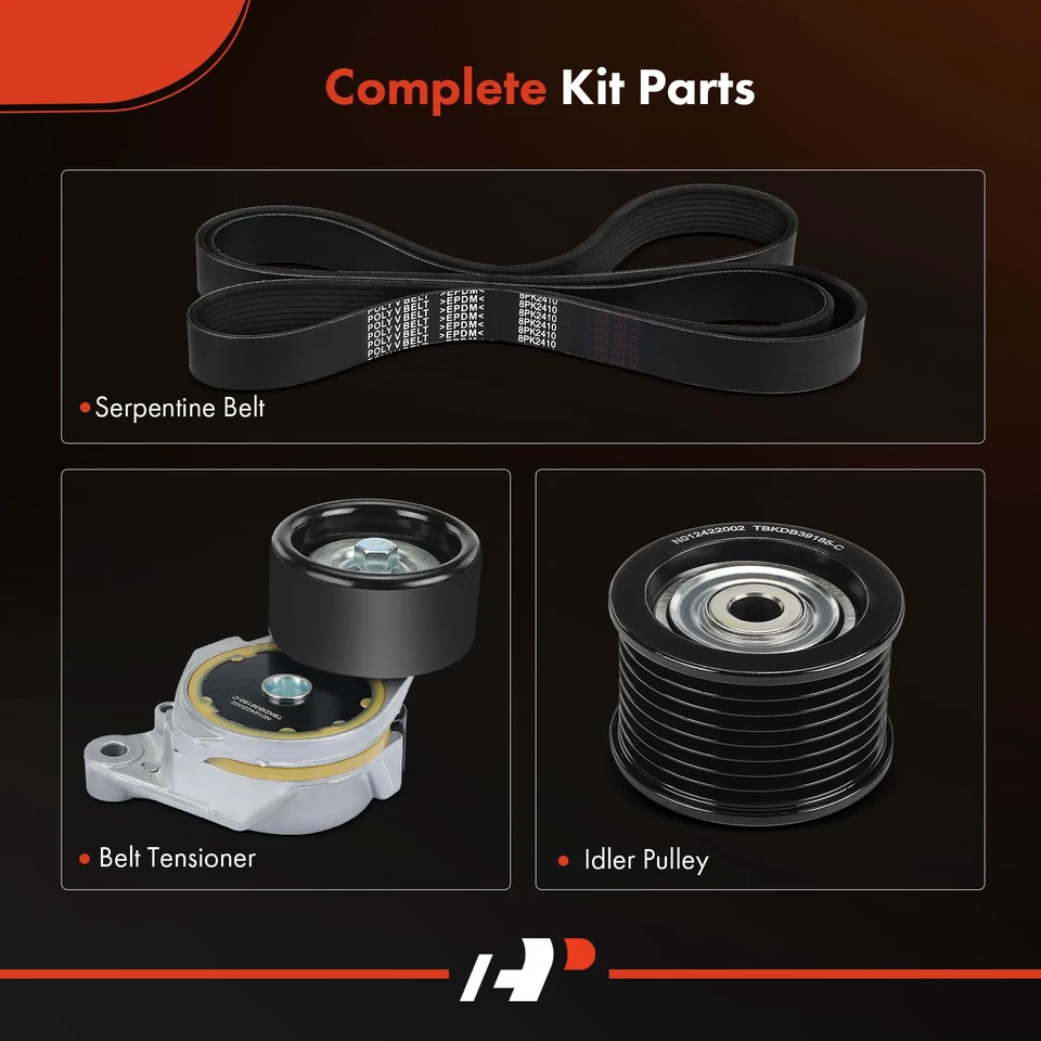 A-Premium 3x Serpentine Belt Drive Component Kit for Toyota Land Cruiser Sequoia - Image 3 of 4