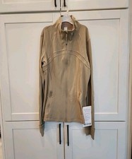 NWT Lululemon Define Nulu Jacket Coat Sheer Oak Tan Brown Size 8