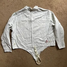 Absolute Fencing Gear Jacket Size 58 USA White Full Zip Two Layers