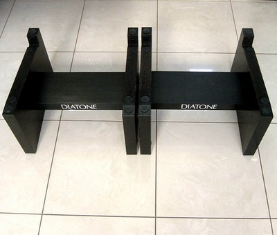 DIATONE DK-11 Speaker Stands Pair Black Wood for DS-66EX Vintage Made in Japan