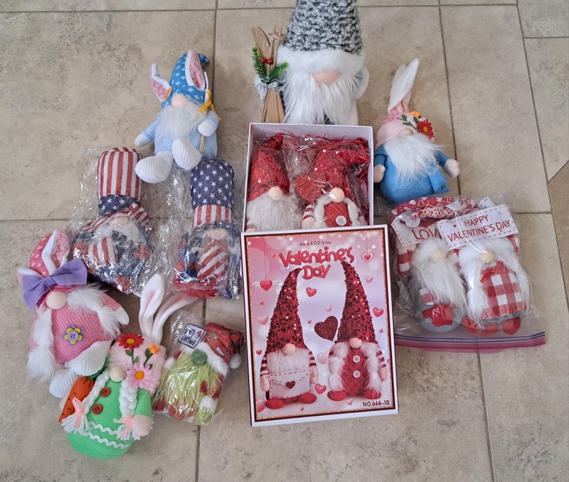Gnomes, Holiday, Valentines Day, Christmas, 4th of July