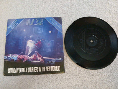 WASP Chainsaw Charlie Vinyl Record Parlophone Records UK 7'' Etched Ltd Ed