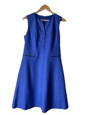 Elie Tahari Peyton Sleeveless A Line Dress Blue Size 8 Classic Occasion