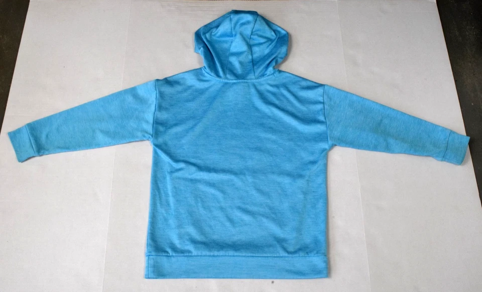 Sudadera Adidas Talla Juvenil M 2020 Turquesa Brillo Grande Logo Bolsillo Sudadera con Capucha Foto 2 de 4