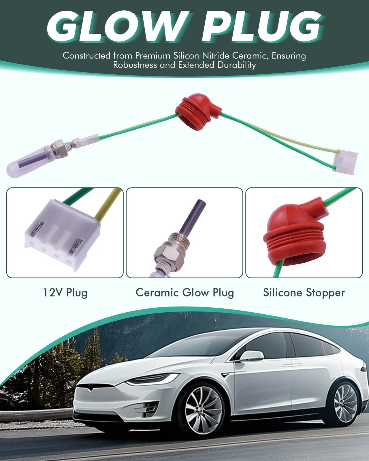 12V Diesel Heater Glow Plug Repair Kit, 9Pcs 2KW 5KW 8KW Chinese Diesel Parki... image 3