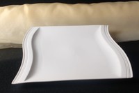 3X Teller Servierplatten Gastronomie Servierteller Porzellan Weiß Ca. 31/31 Cm.