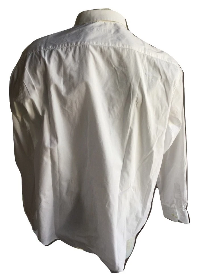 Camicia da lavoro uomo Ingram Maglia Manica lunga Classica Bianca Cotone Size 46 - Immagine 4 di 4