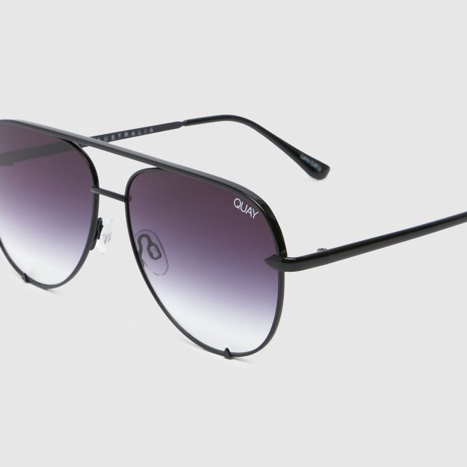 Quay Australia Get In Line Sunglasses ALL IN MINI Small Pilot Sunglasses with Gradient Lenses – QUAY main image 2