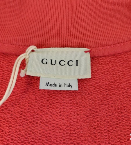 Gucci Girls Red/Blue Sports Zip-Up Kimono Sweatshirt 10 Women XS 596226 6095 - Picture 5 of 6