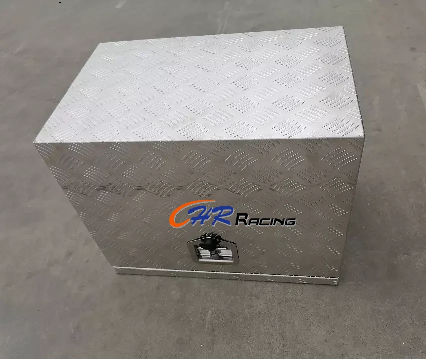 Caja de herramientas de almacenamiento de lengüeta debajo de la carrocería camioneta pickup de aluminio de 25 x 20 x 16" Foto 3 de 4
