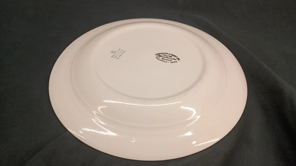 Vintage Cunningham Pickett 22K Gold Trimmed Bouquet Nautilus Dinner Plate 9.25in - Image 4 of 4