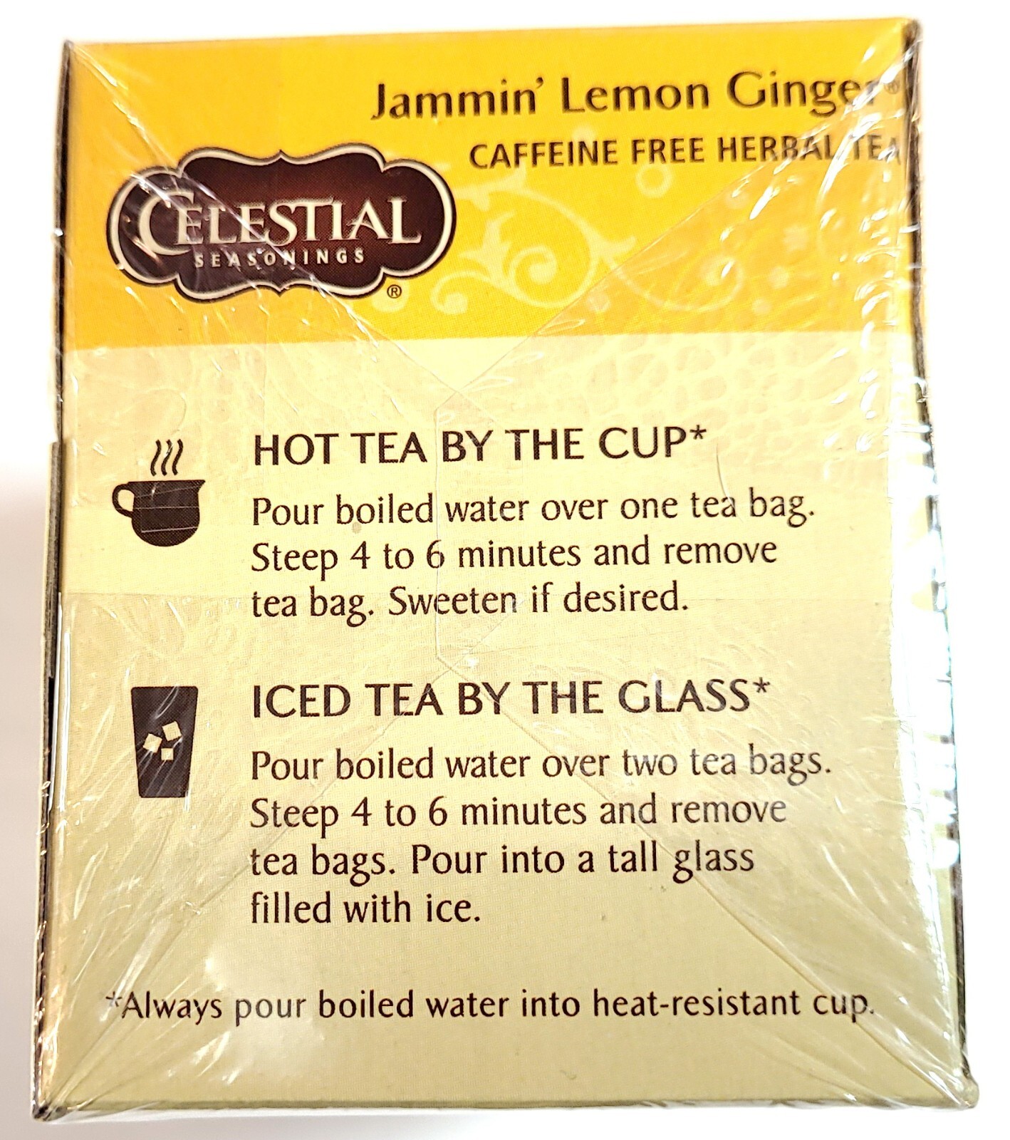 Lot Of 2 Celestial Seasonings Jammin' Lemon Ginger Tea, 20 tea bags