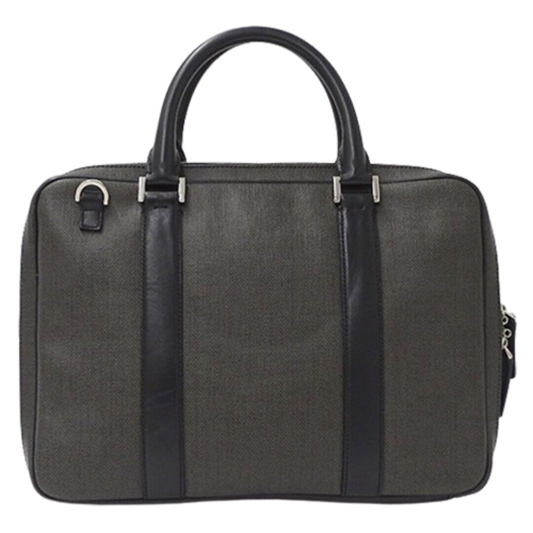 Bvlgari Bag Brand Business Shoulder 2Way Weekend Gray Black Bvlgari Bag Brand Business Shoulder 2Way Weekend Gray Black