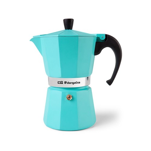 CAFETERA CLASICA ITALIANA Verde 6 Tazas Orbegozo ALUMINIO Envio 24h - Imagen 2 de 8