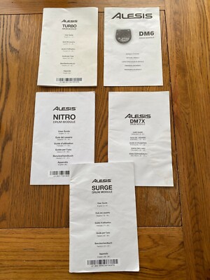 Alesis DM6, DMLITE, TURBO, NITRO, DM7X, SURGE Drum Modul Benutzerhandbuch KOSTENLOSE PP