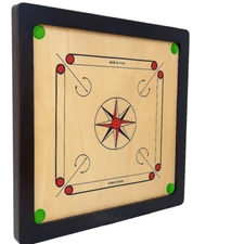 27” Premium Carrom Board Set Smooth Playing Surface With Coins, Striker & Powder