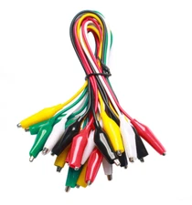 10 Pieces and 5 Color Test Lead Set with Alligator Clips Wire solded LENGTH 21in