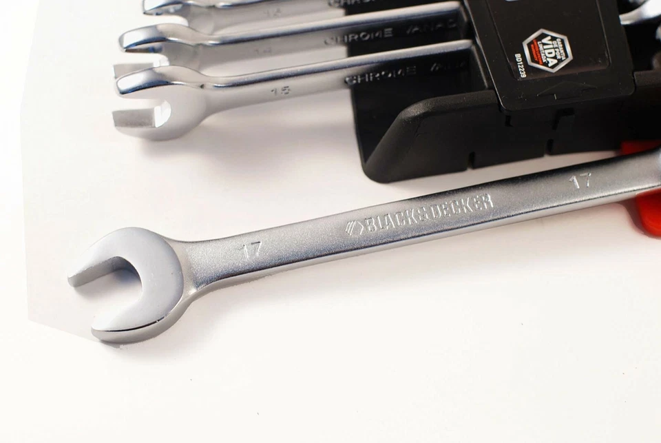 BLACK + DECKER 9pc Combination Open & Ring Spanner Wrench Set: Metric/Imperial - image 3 of 4