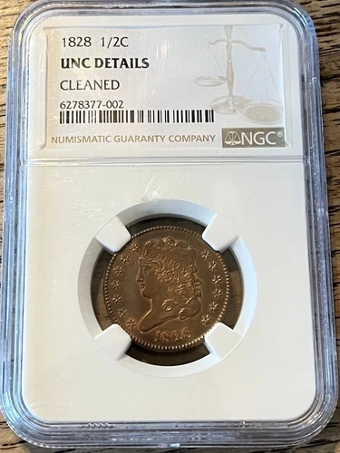 1828 Half Cent GEM UNC. NGC