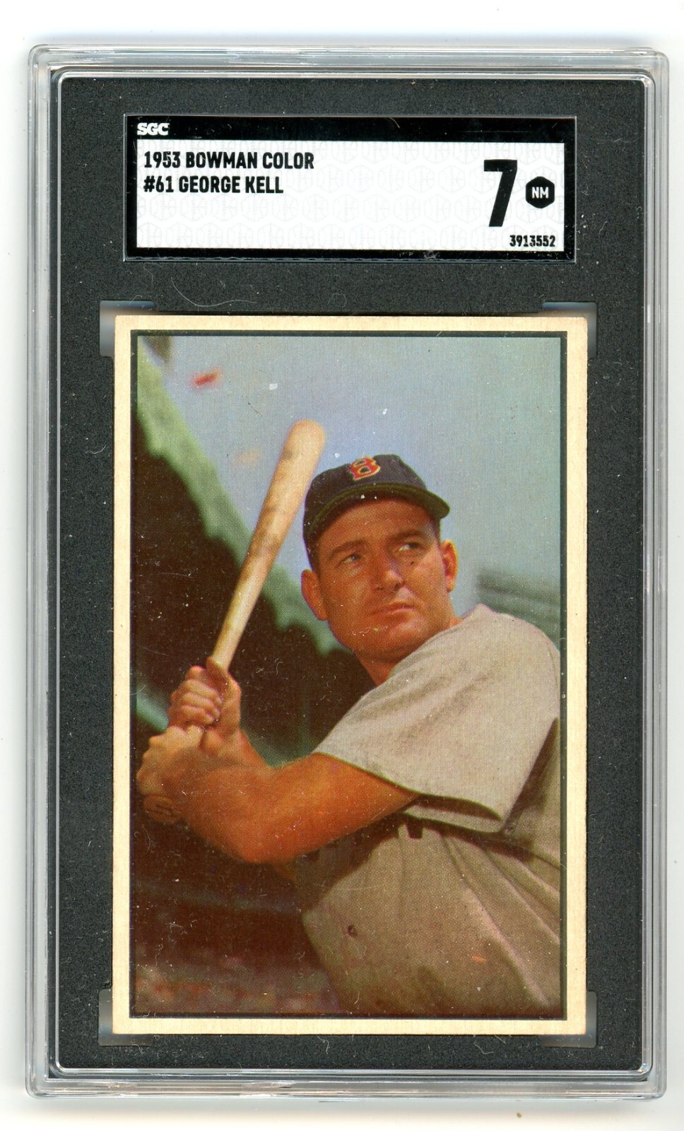 1953 Bowman Color GEORGE KELL Detroit Tigers #61 SGC 7 NEAR MINT Condition