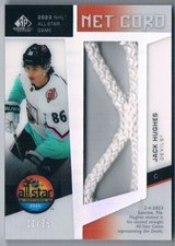 2023-24 SP GAME USED ALL-STAR NET CORD RELICS JACK HUGHES 11/35 NEW JERSEY