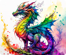 Dragon, Mouse Pad, Sublimated, Can Personalize, Made to Order mp343