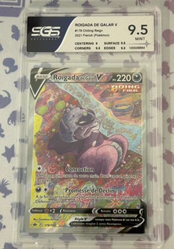 Carte Pokémon Roigada Galar V Alternative 179/198 SGS 9.5 Règne de glace - FR 🔥 - Photo 1/1
