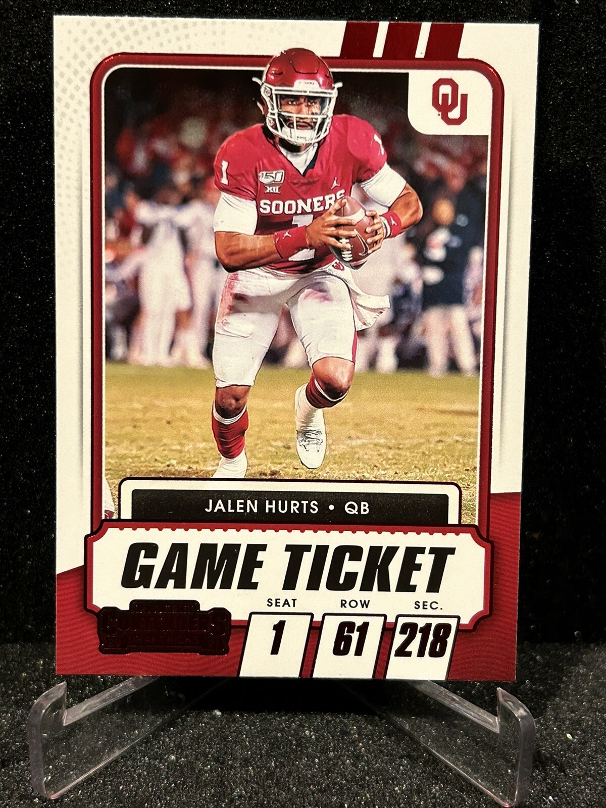 2021 Contenders Draft Picks Purple Game Ticket Jalen Hurts #26 Eagles