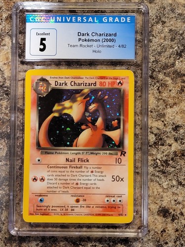Dark Charizard (Unlimited) graded CGC 5 for sale on eBay