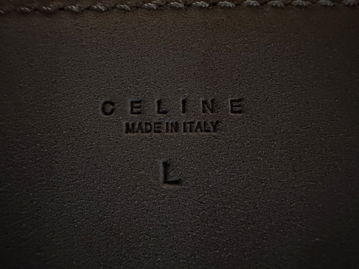 Celine Triomphe Leather Belt BLACK Italy RARE - L (approx 