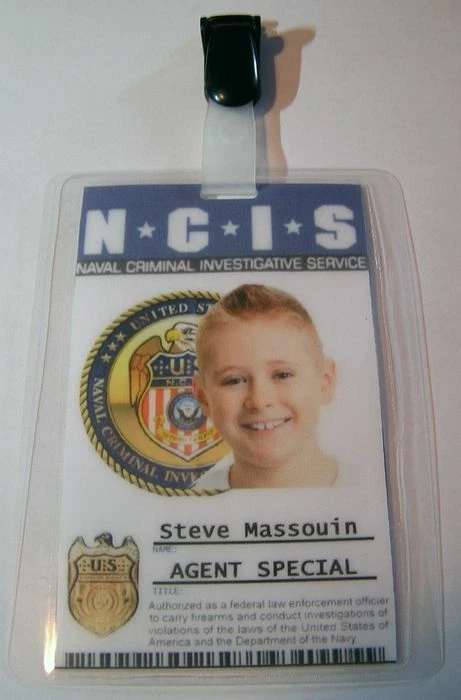 Badge personnalisé agent NCIS avec votre photo et nom NCIS custom id card - Photo 2/2