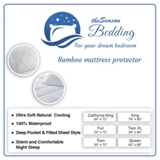 Turkish Cotton Blend Mattress Protector Providing Reliable Waterproof Overlay...