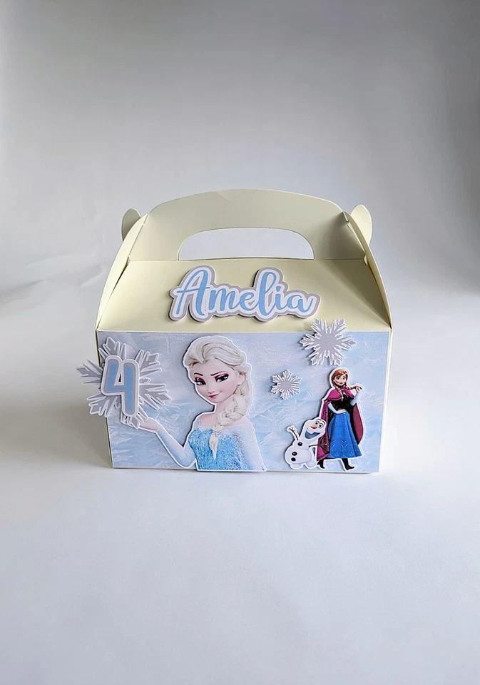 НОВЫЕ персонализированные ЗАМОРОЖЕННЫЕ коробки для вечеринки на день рождения (набор из 10) - Изображение 2 из 4