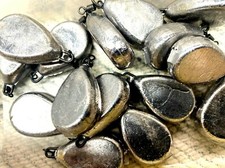 swivelled FLAT PEAR lead weight SEA CARP RIVER FISHING WEIGHTS LEAD SINKERS