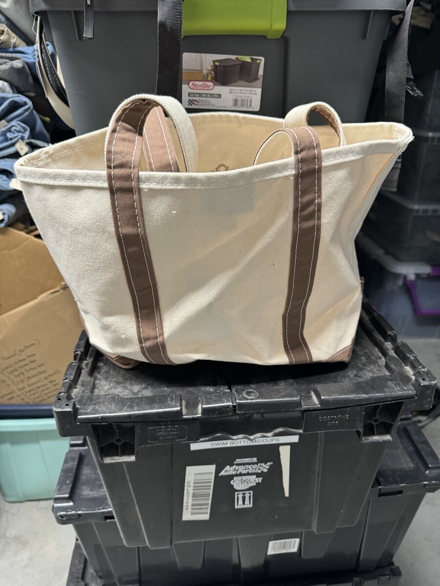 Vintage 90s L.L Bean Boat And Tote Brown/tan Canvas Bag Size Vintage 90s L.L Bean Boat And Tote Brown/tan Canvas Bag Size